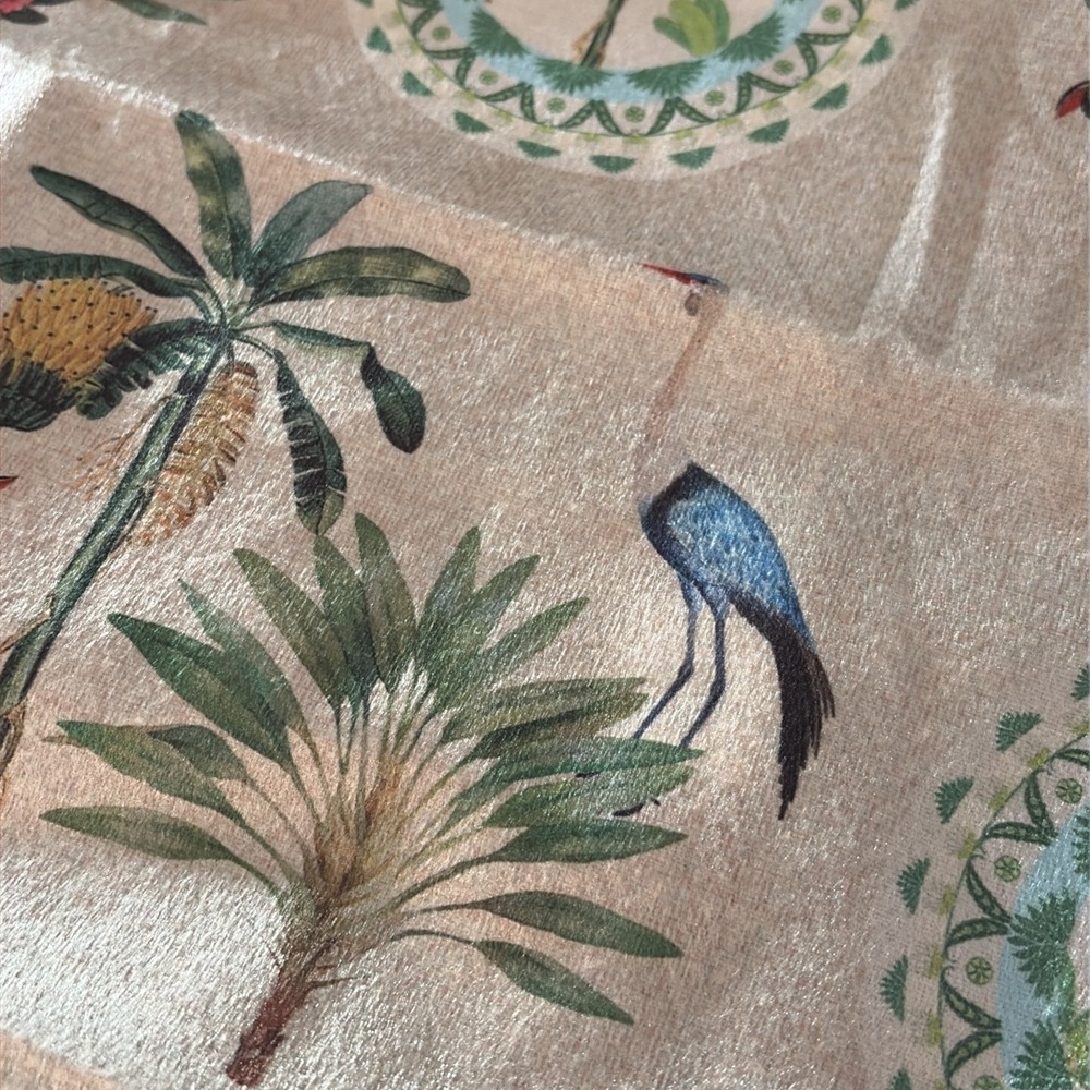 Krsnaa Mehta Tropical Palm Tree Crane Butterfly Botanical Chic Pillow Covers - Picture 12 of 16